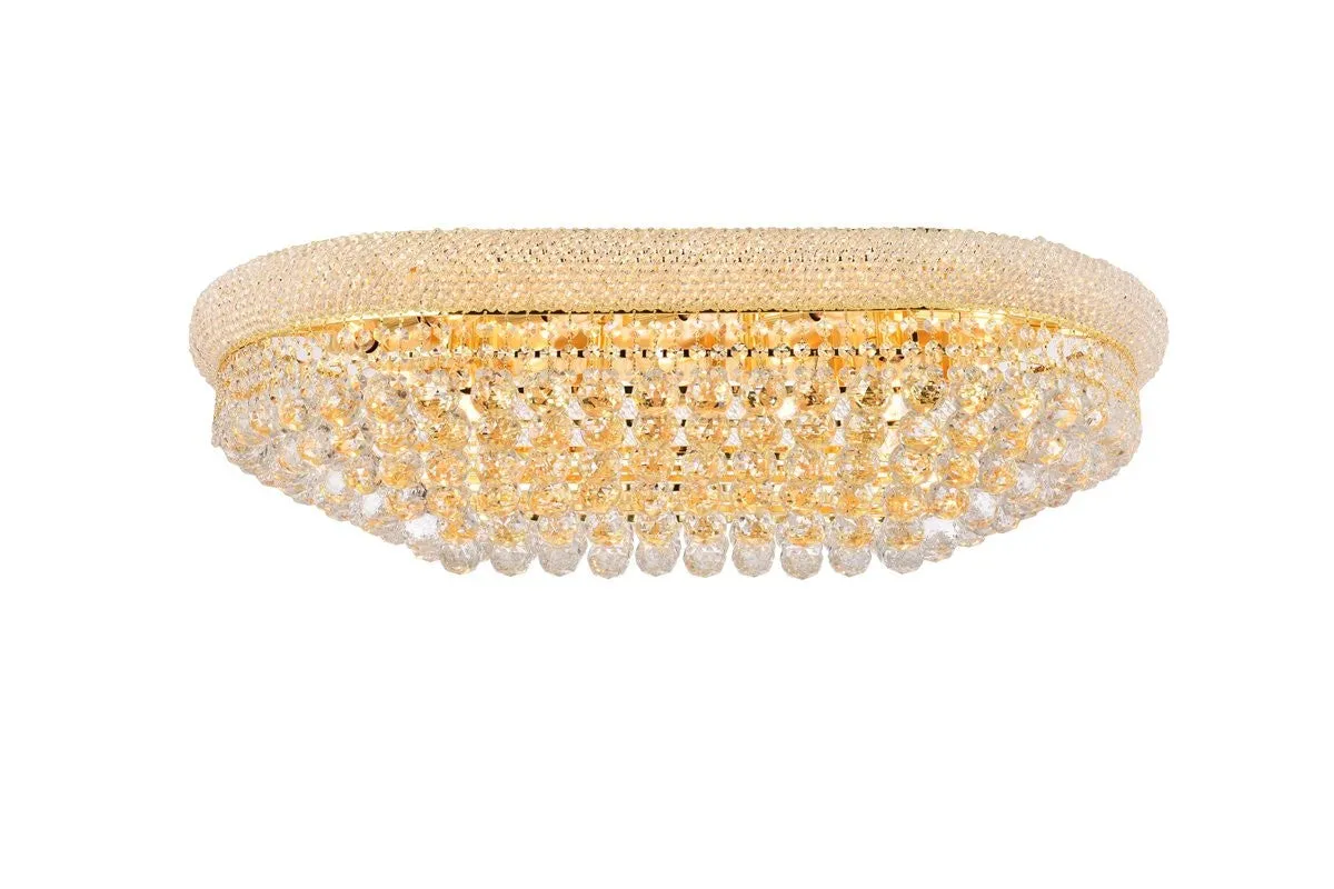 18 Light Flush Mount from the Primo Collection in Gold Finish by Elegant Lighting