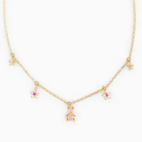 18K Gold Plated Teddy Charm Necklace