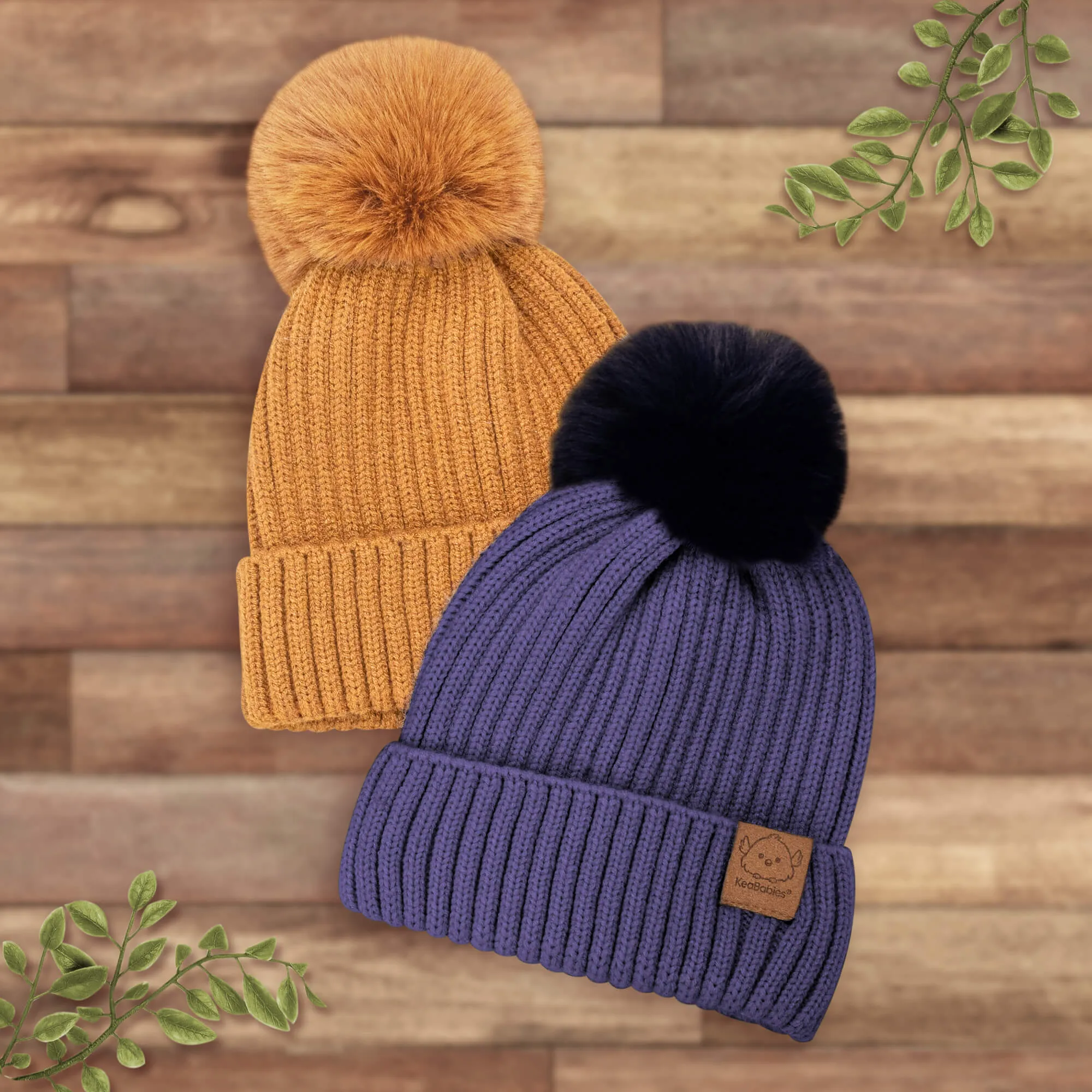 2-Pack Pom Knitted Beanie (Blast)