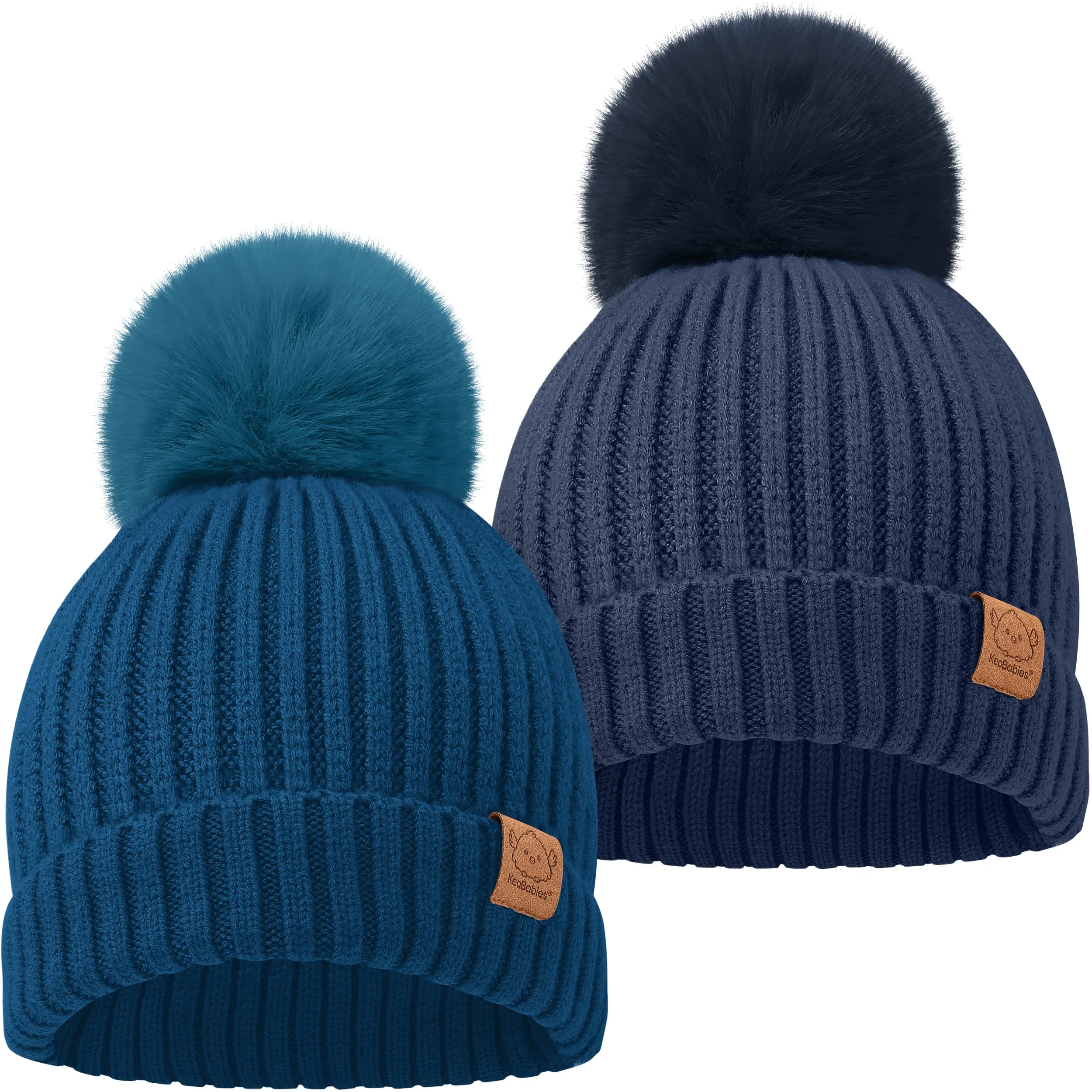 2-Pack Pom Knitted Beanie