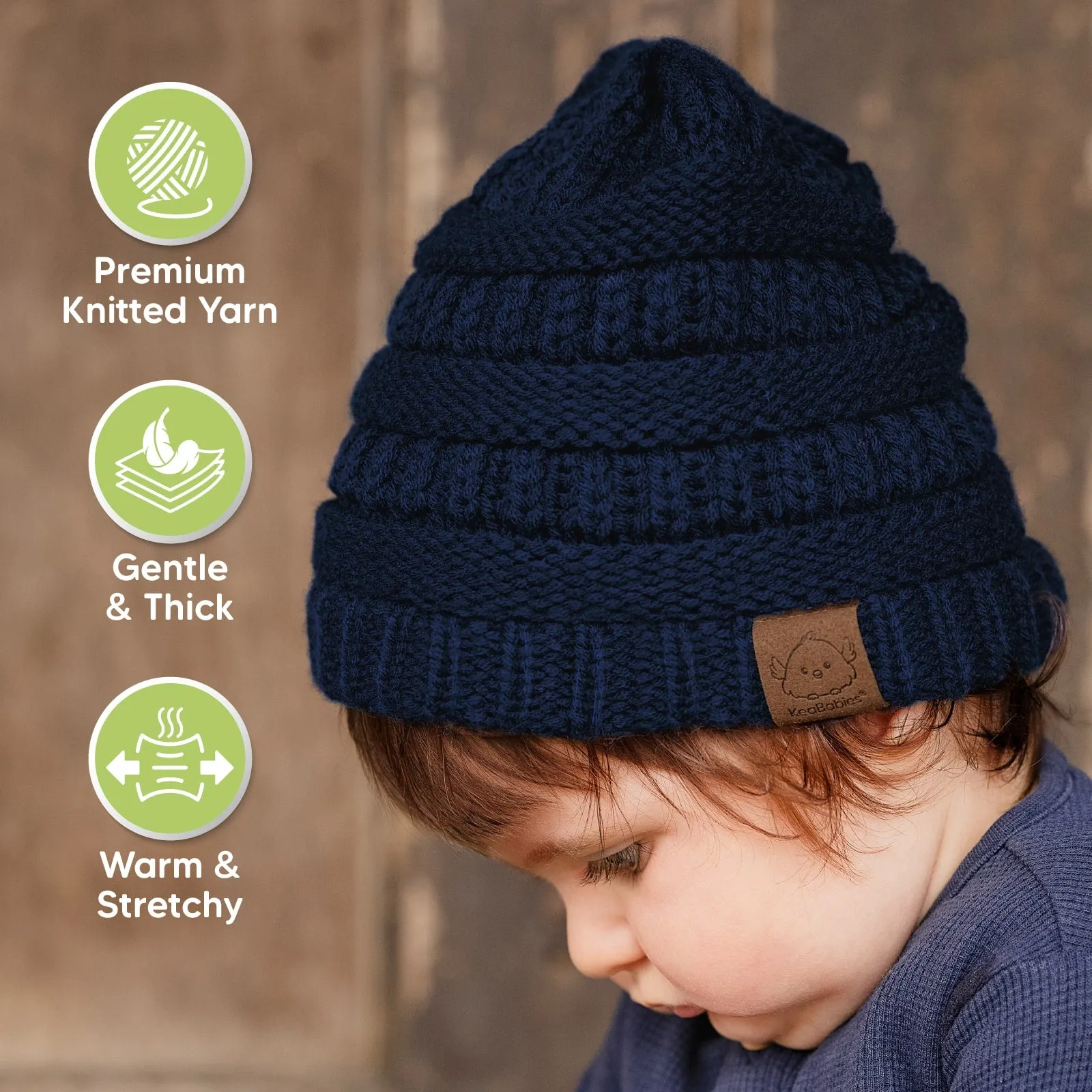 3-Pack Warmzy Baby Beanies (Sunshine, M)