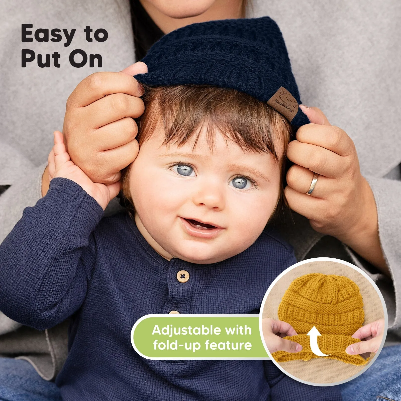 3-Pack Warmzy Baby Beanies (Sunshine, M)