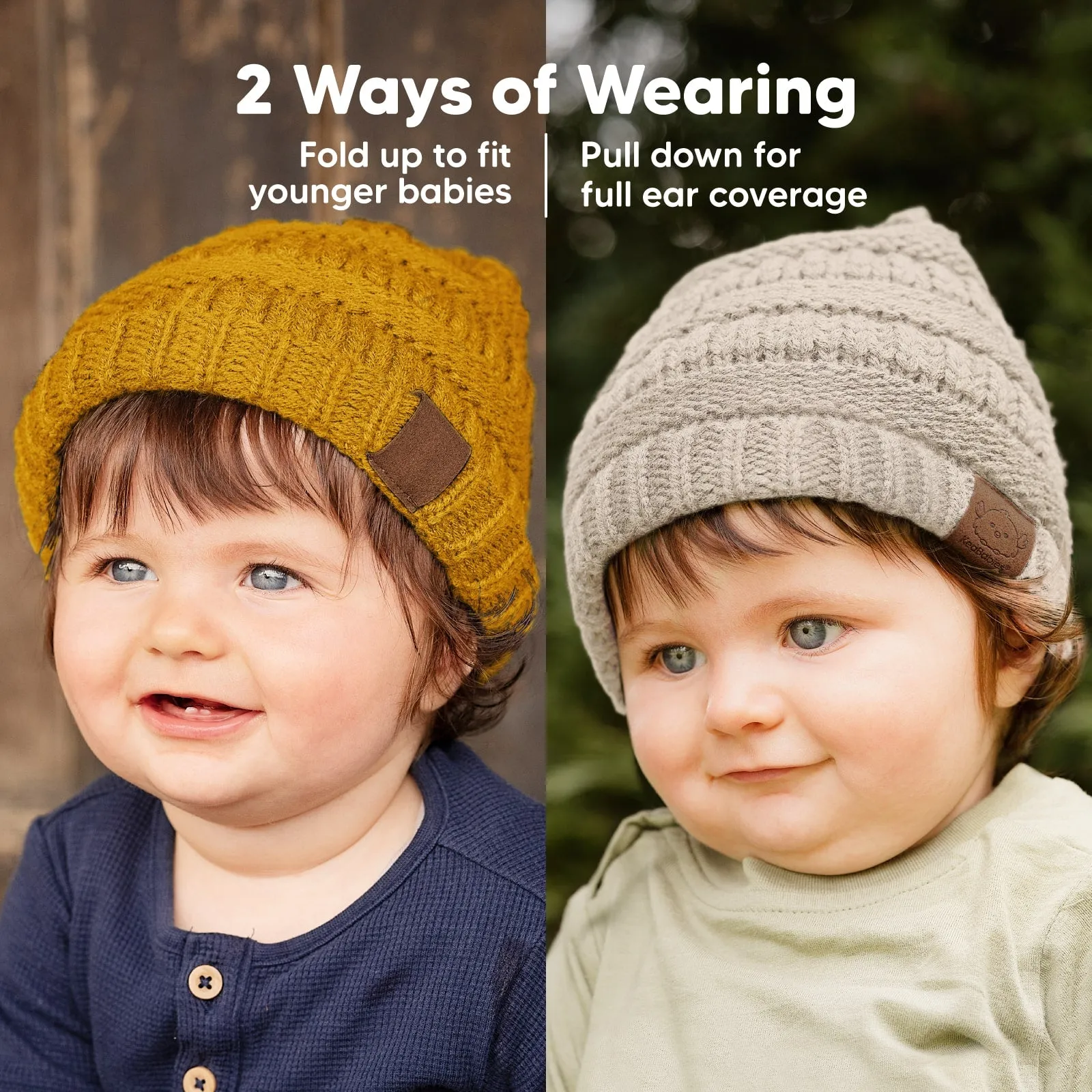 3-Pack Warmzy Baby Beanies (Sunshine, M)