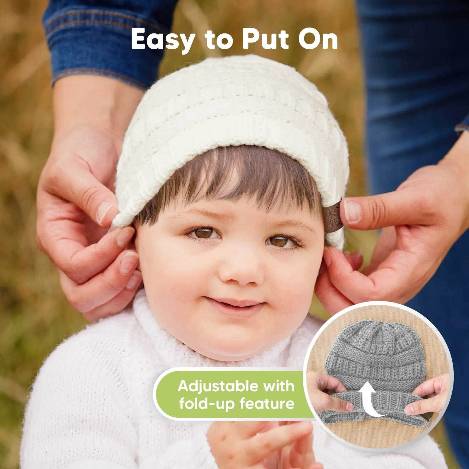 3-Pack Warmzy Baby Beanies (Sweet Pea)