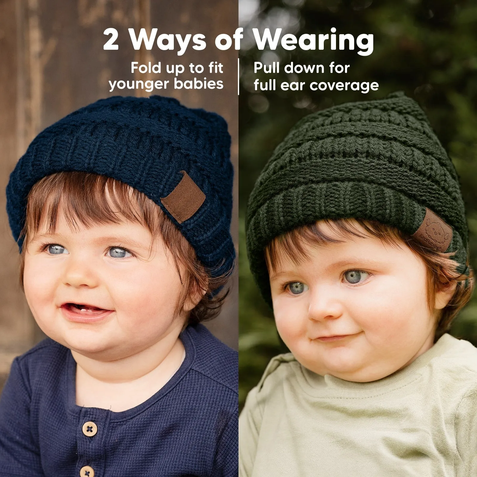 3-Pack Warmzy Baby Beanies