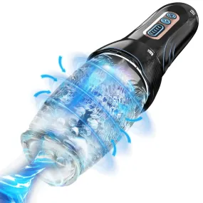 3.0 Version Male Rose Thrusting Rotating And Vibrating Oral Sex Masturbation Cup