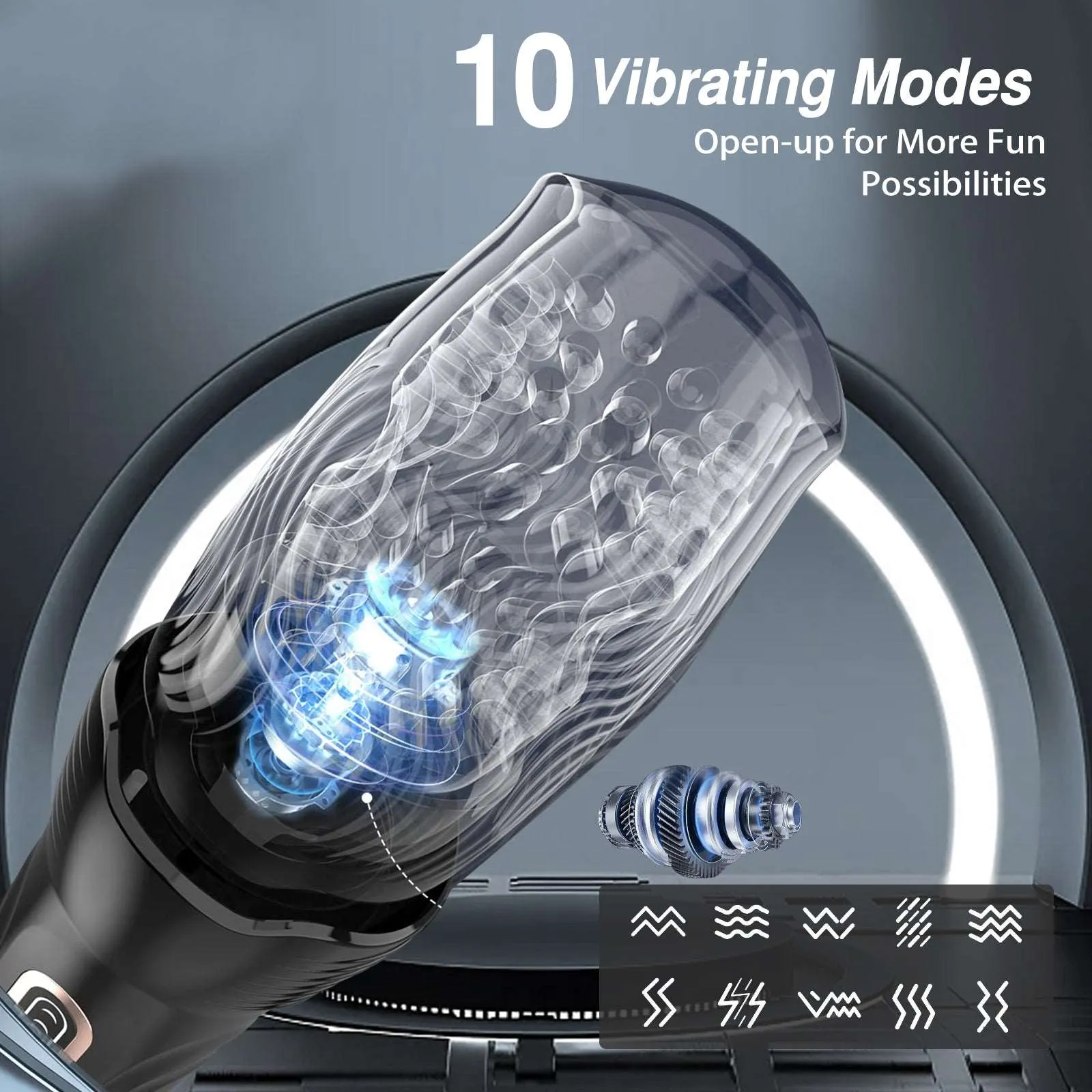 3.0 Version Male Rose Thrusting Rotating And Vibrating Oral Sex Masturbation Cup