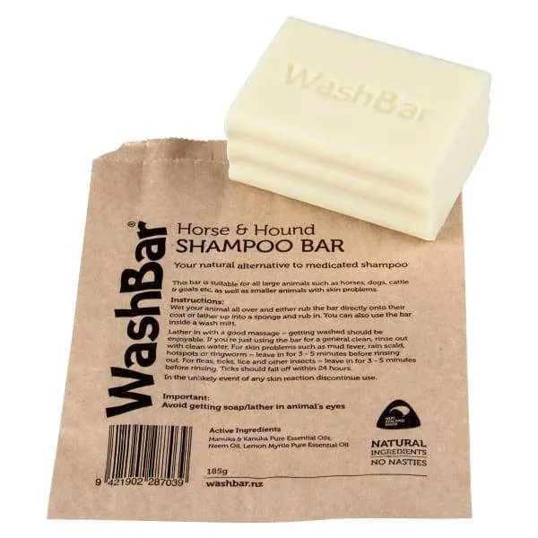 [5% OFF] WashBar Horse & Hound Shampoo Bar for Dogs 185g