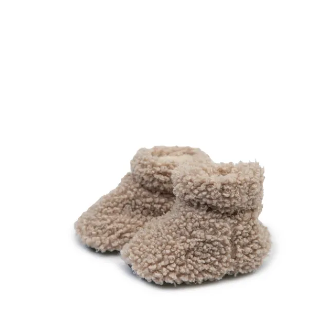 7 A.M. enfant teddy baby booties - plush oatmeal