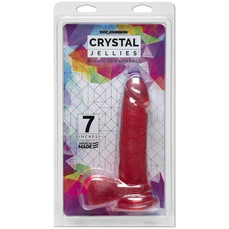 7 in Realistic Cock With Balls Pink