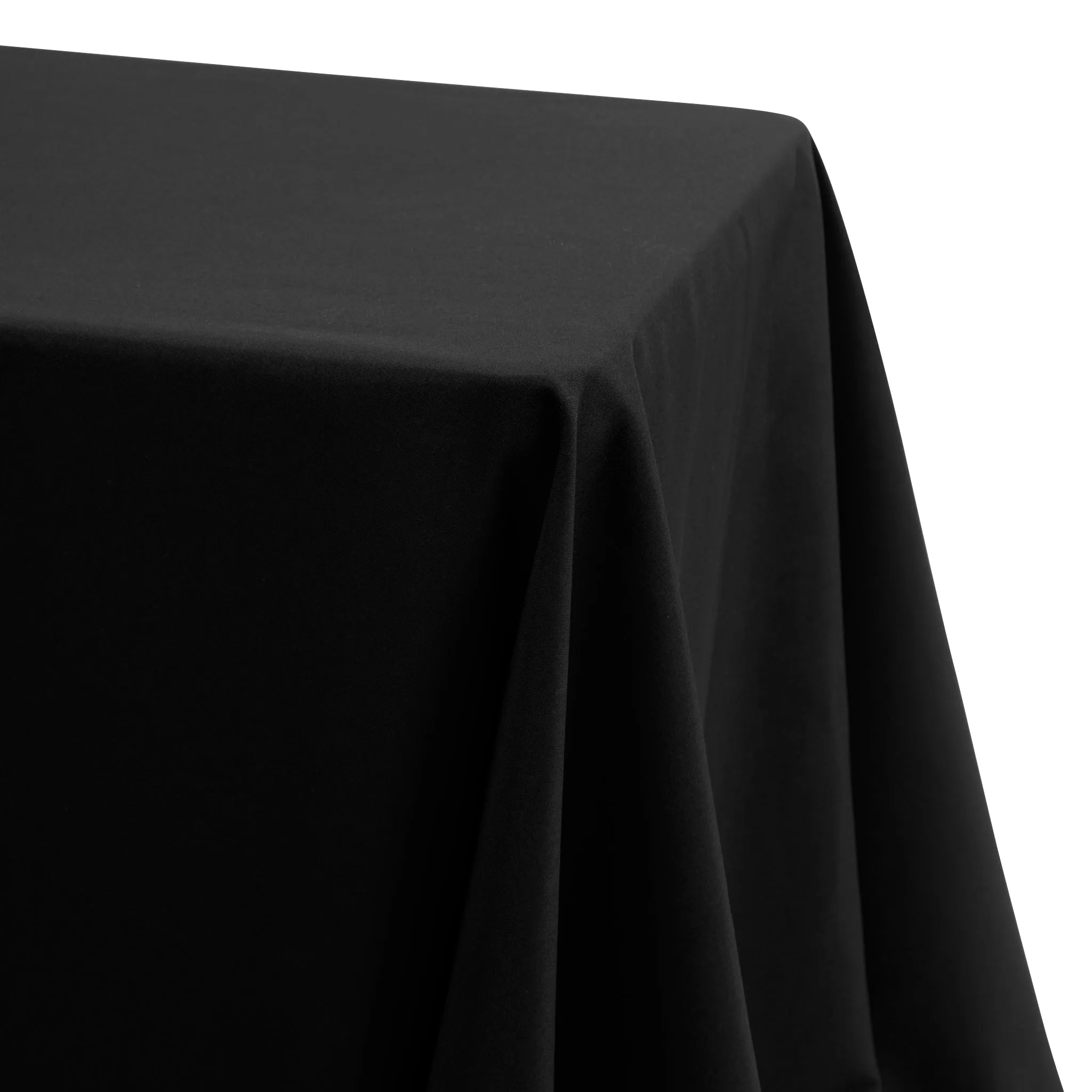 90"x108" Rectangular Oblong Polyester Tablecloth - Black