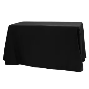 90"x108" Rectangular Oblong Polyester Tablecloth - Black