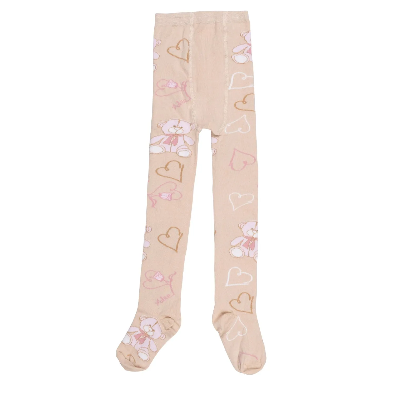 A DEE - Abstract Teddy Serenity Teddy Print Tights - Beige