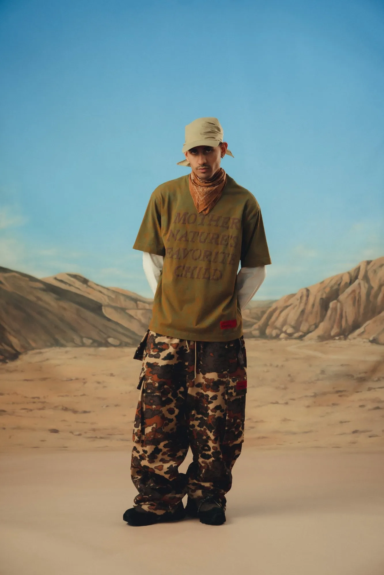 Abstracted Camo Cargo Pants (Dune)