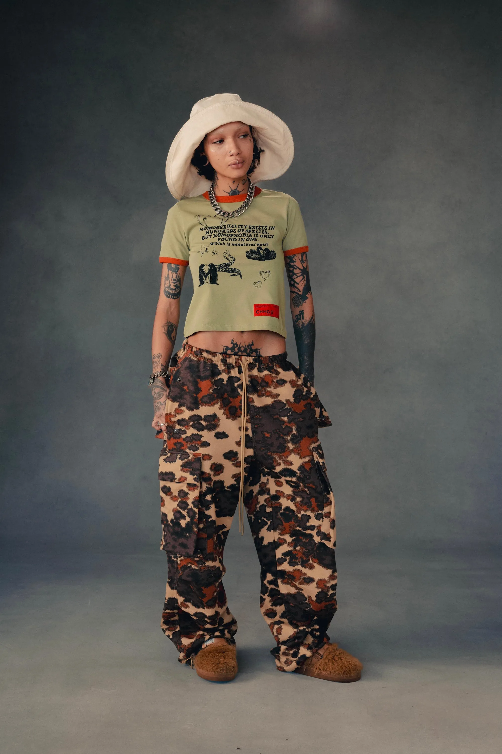 Abstracted Camo Cargo Pants (Dune)