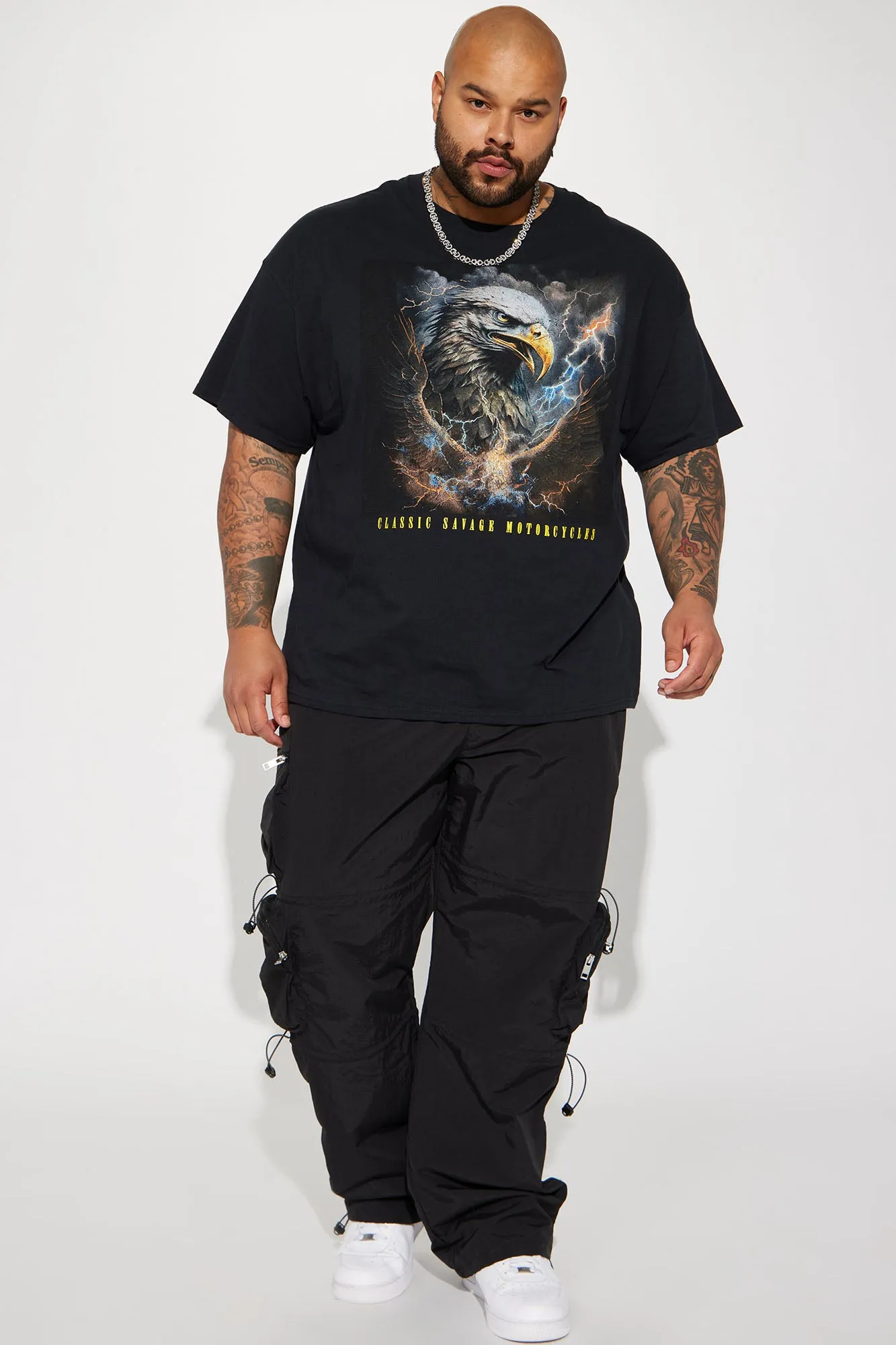 Act Like Homie Nylon Drawstring Cargo Pants - Black