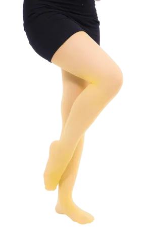 Adult Thick Translucent Tights Yellow