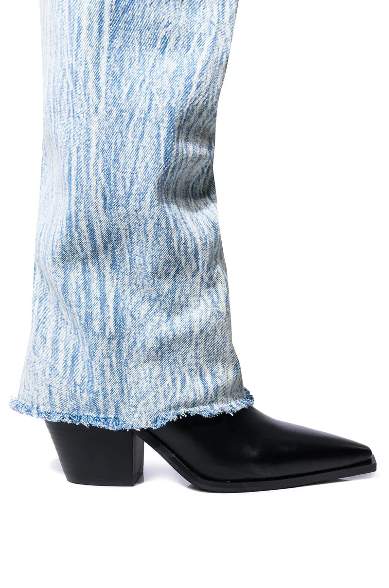 AZALEA WANG BRYNLEE DENIM FOLD OVER BOOT