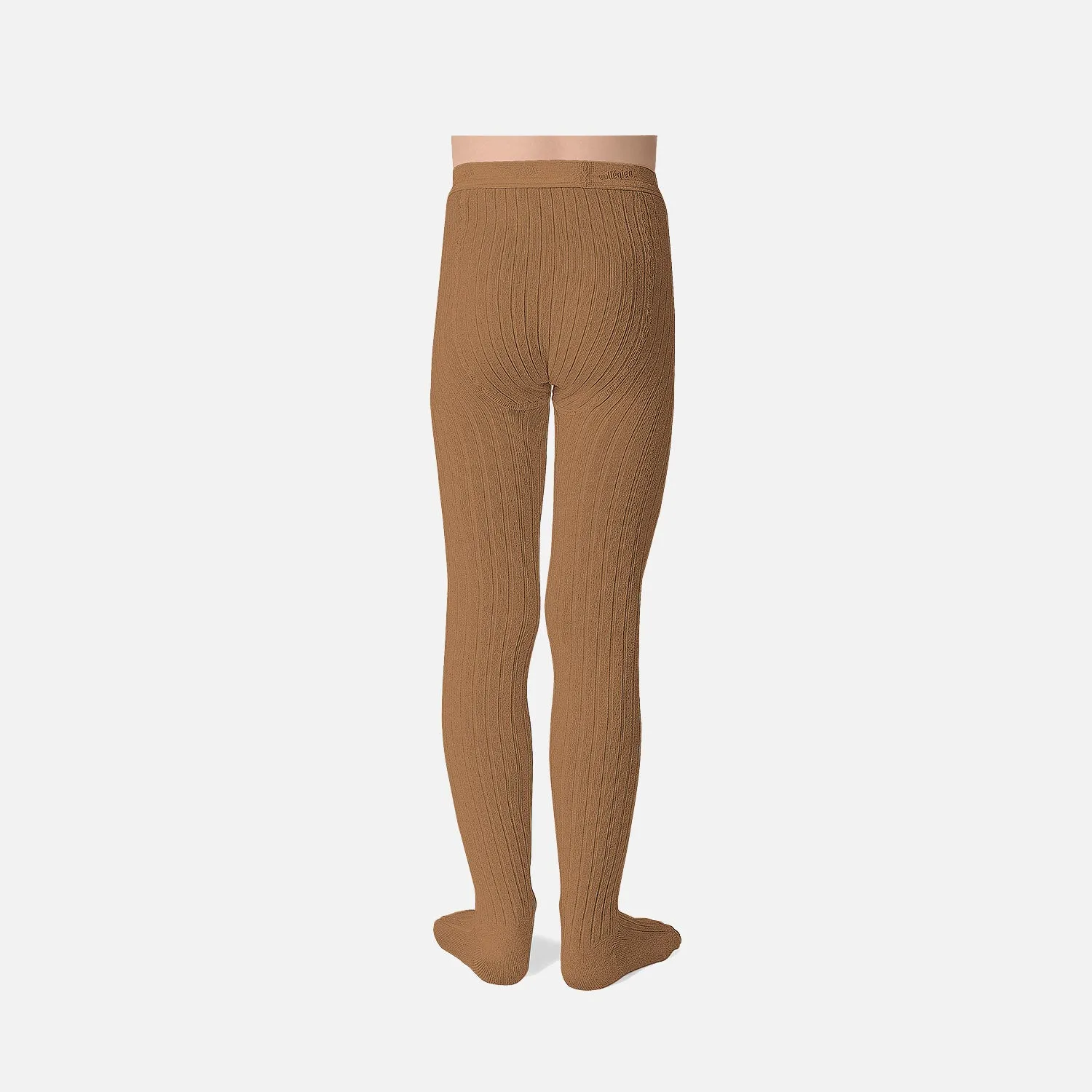 Baby & Kids Cotton Rib Tights - Caramel