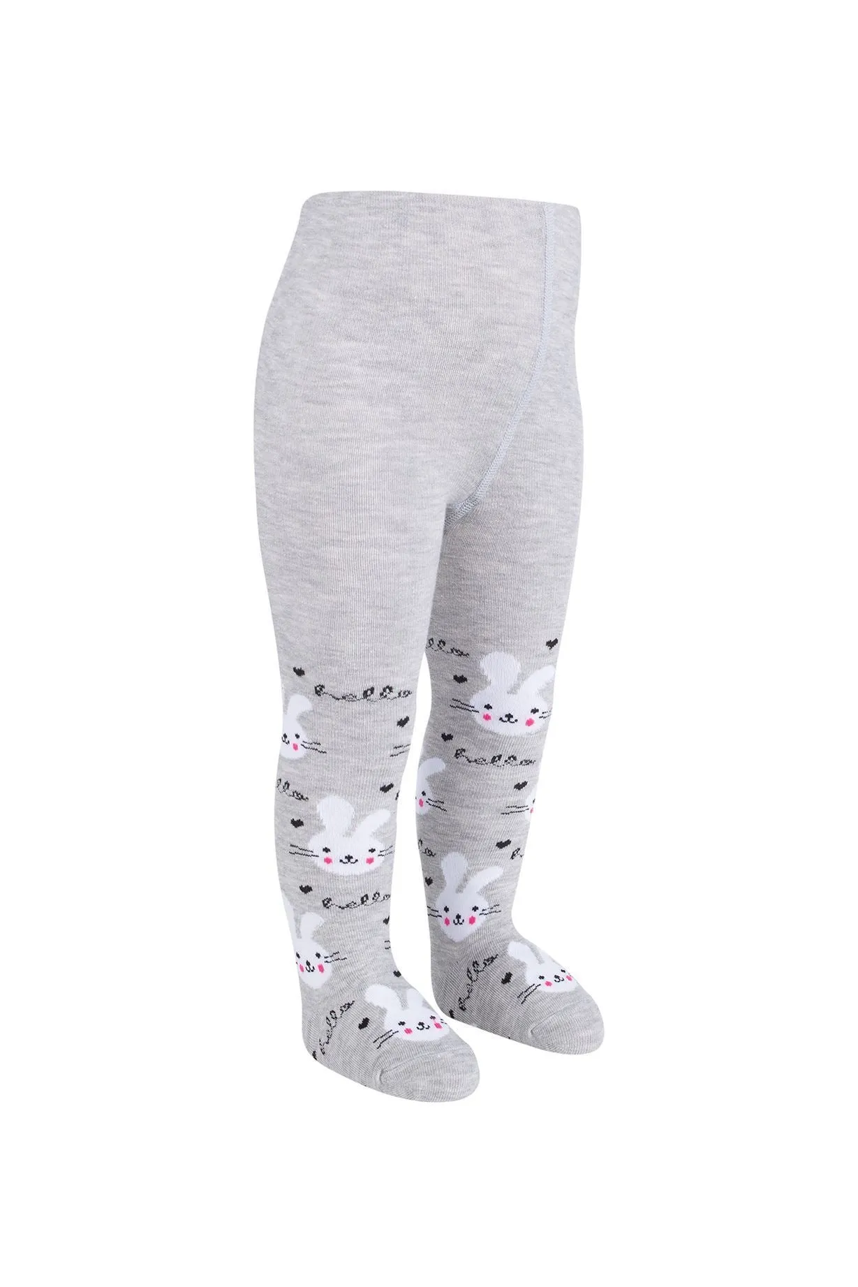 Baby Girl Tights Bunny Grey 93-12mths)