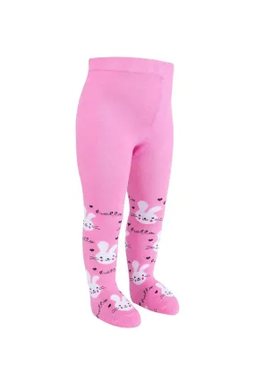 Baby Girl Tights Bunny Pink (3-12mths)