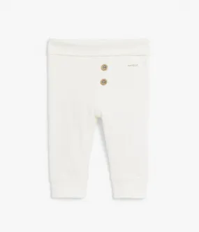 Baby white leggings with buttons