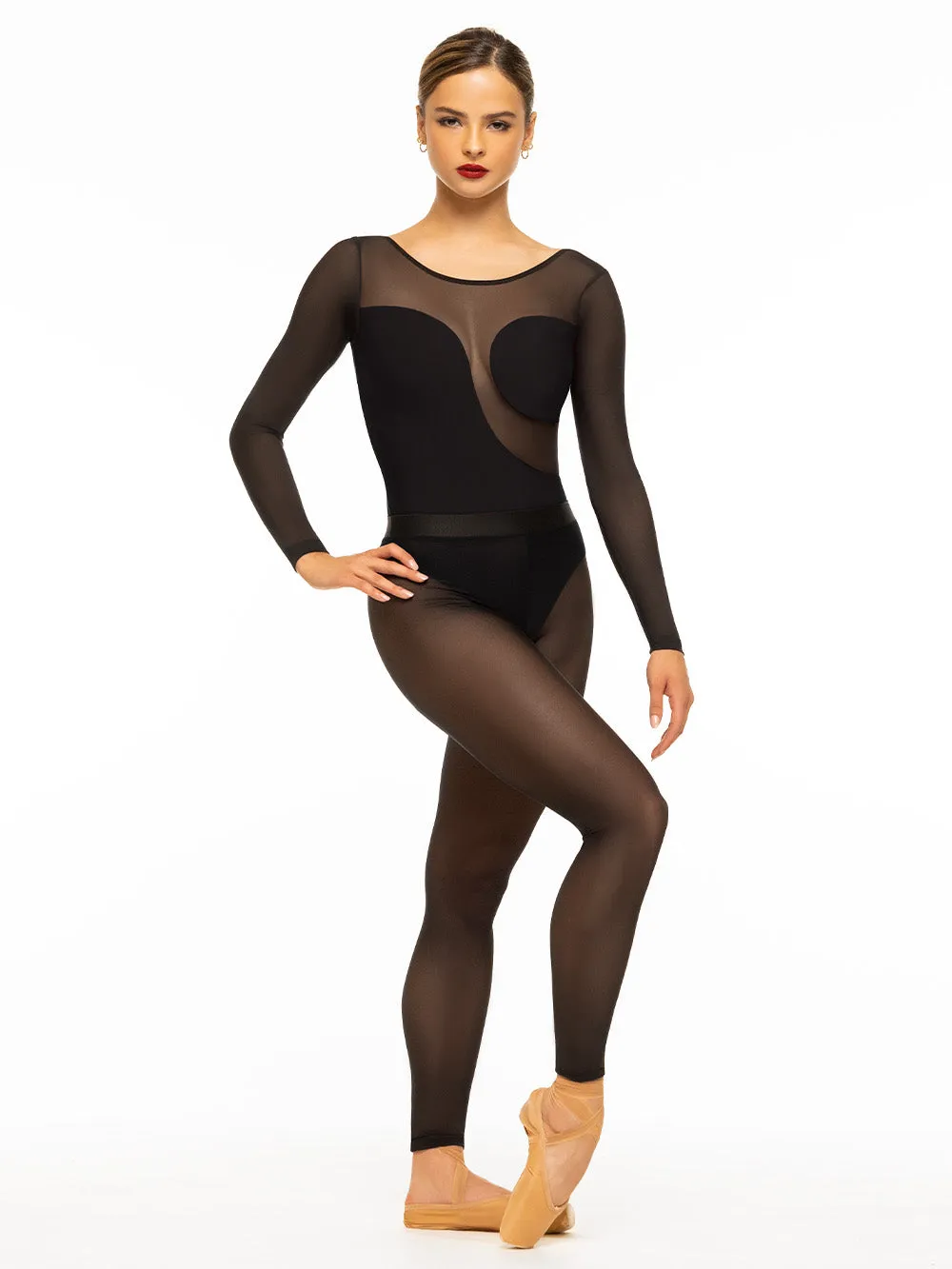 Back Seam Tights Black Mesh Kids RTW