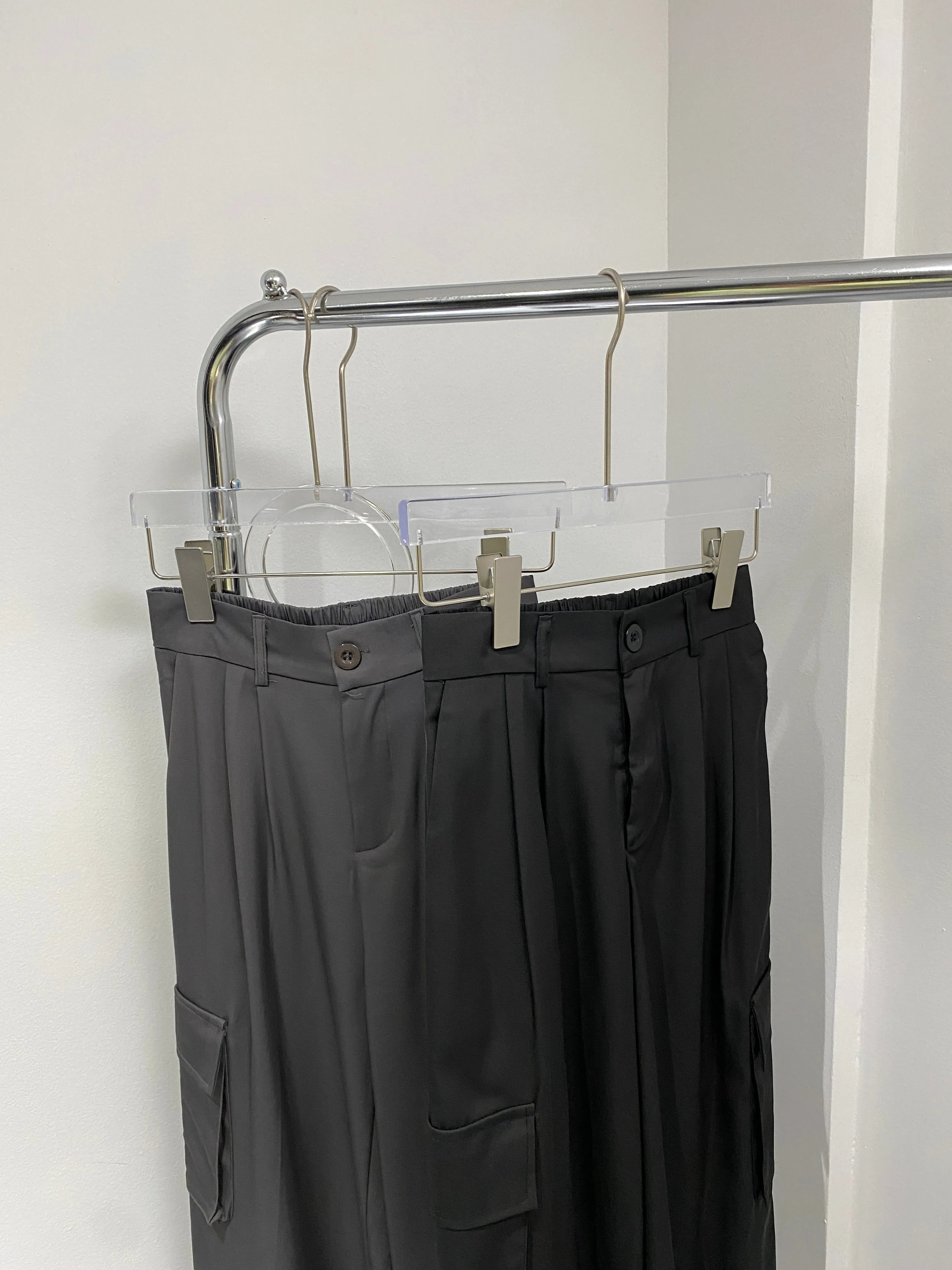 Baggy Cargo Trousers - Smoke