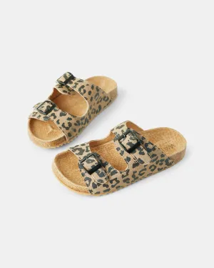 Bailey Slide - Tan Leopard