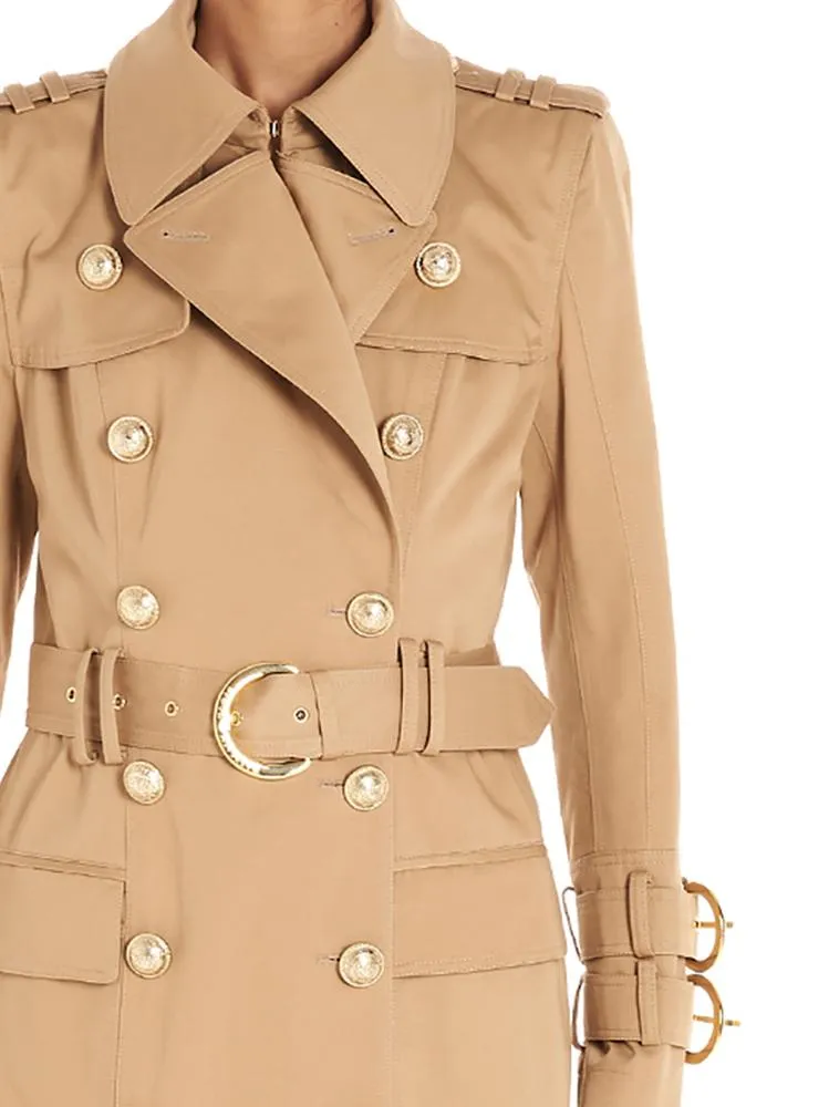 Balmain Double Breasted Trench Coat