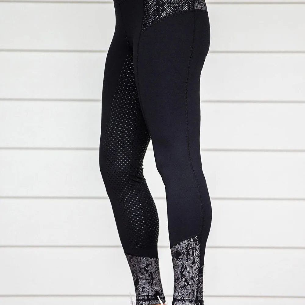 BARE Equestrian Performance Tights-Black Python