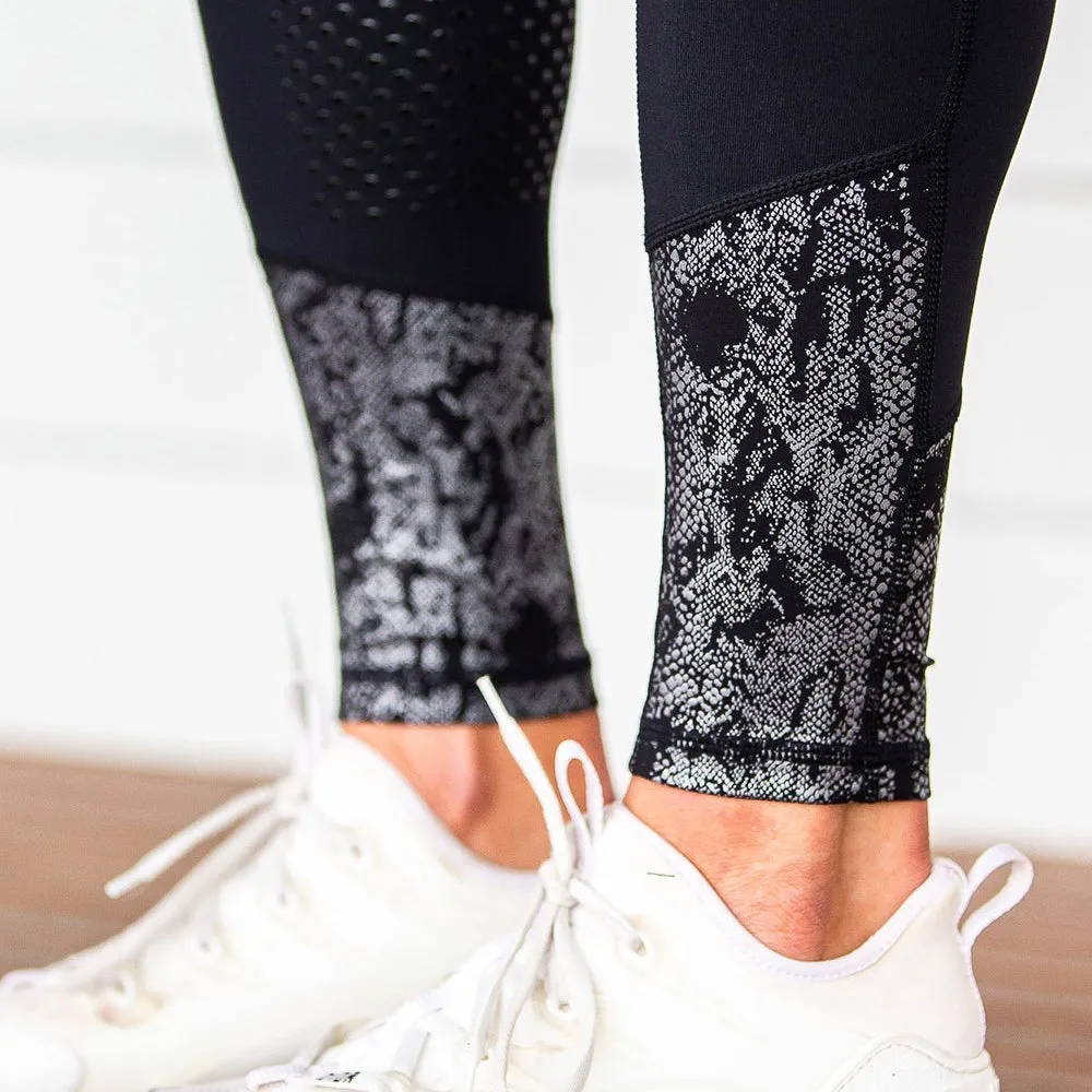 BARE Equestrian Performance Tights-Black Python