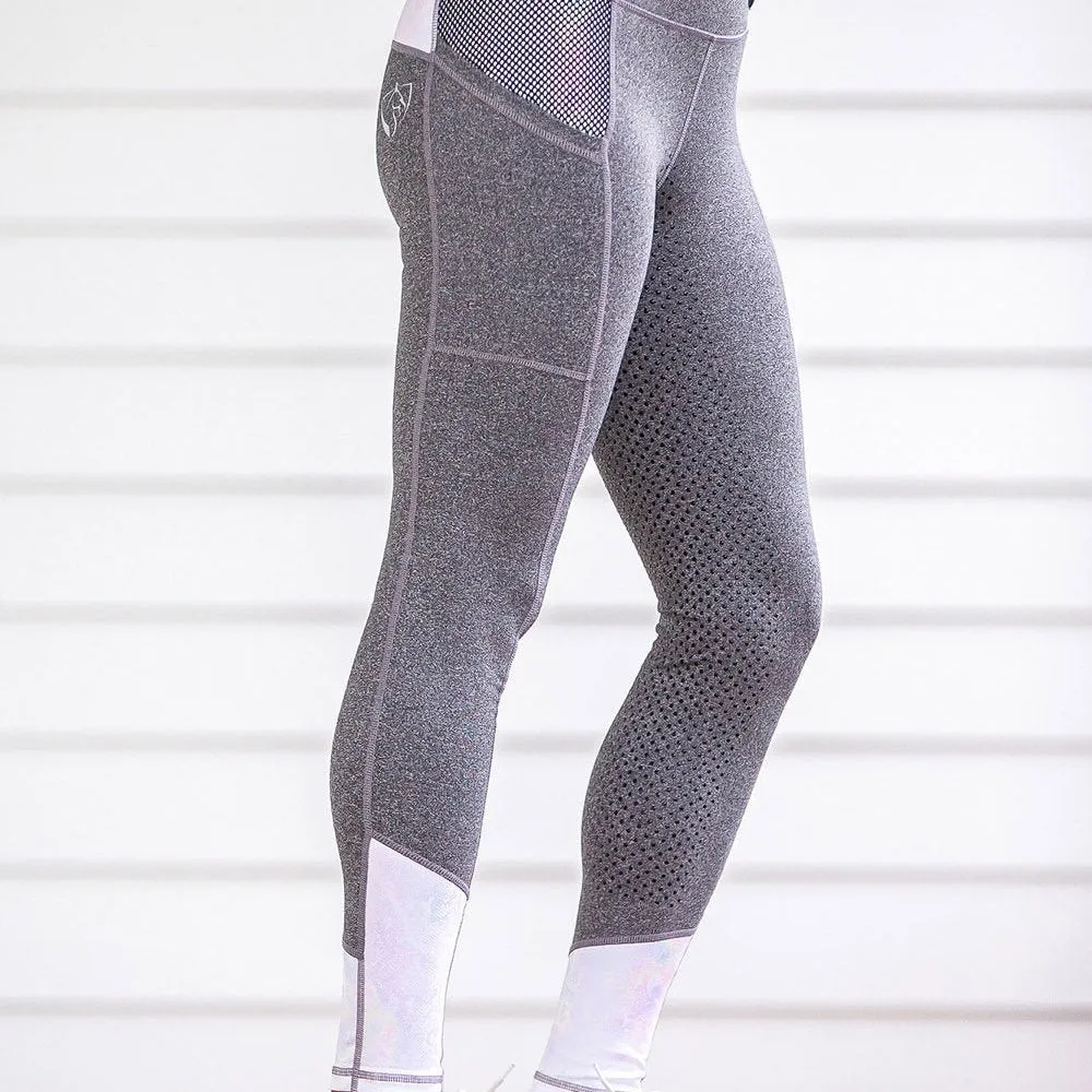 BARE Youth Performance Tights- Grey Unicorn