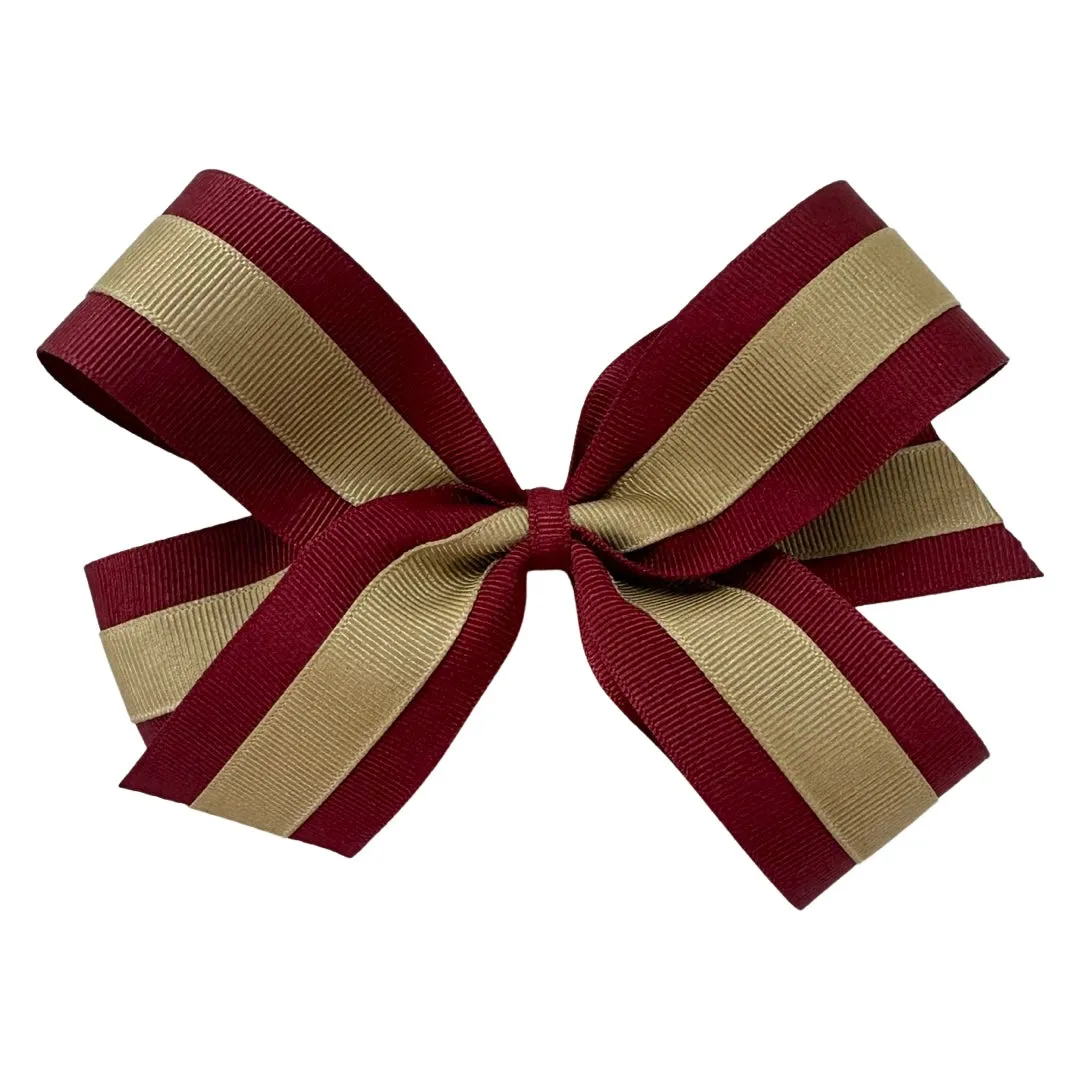 Basically Bows & Bowties Large Grosgrain Layered Hair Bow on Clippie