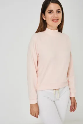 BIK BOK High Neck Jumper in Peach