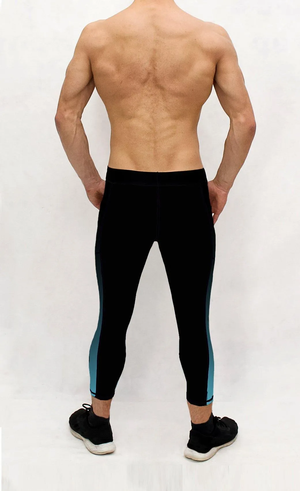 Black Aqua Men's Pocket Tights