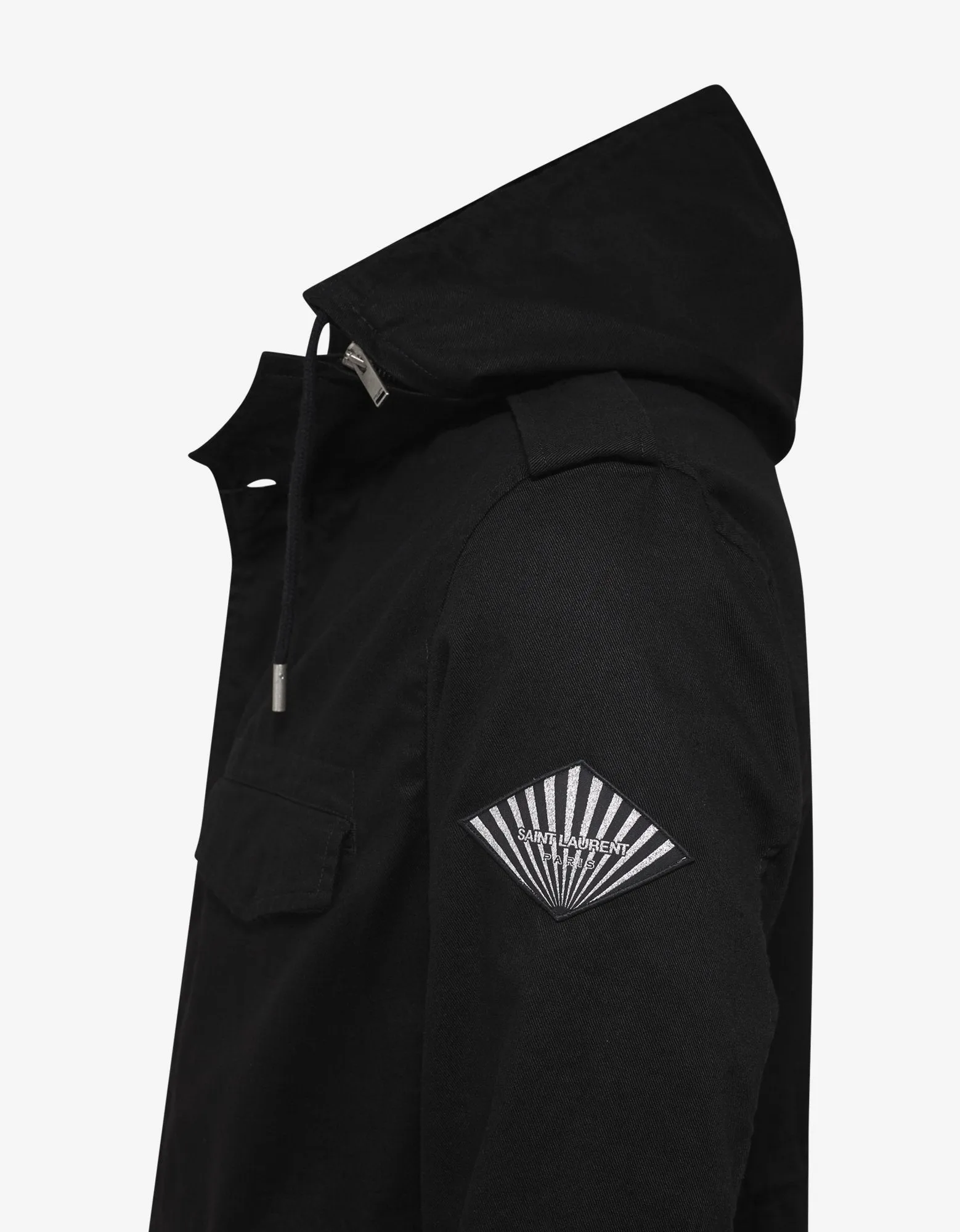 Black Logo Patch Parka