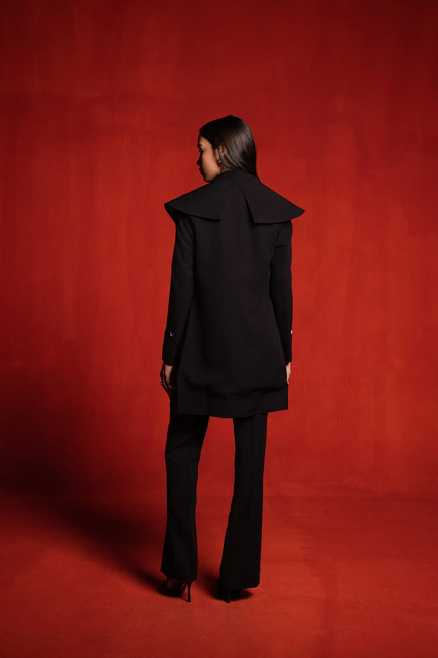 Black Trench Coat Full sleeves