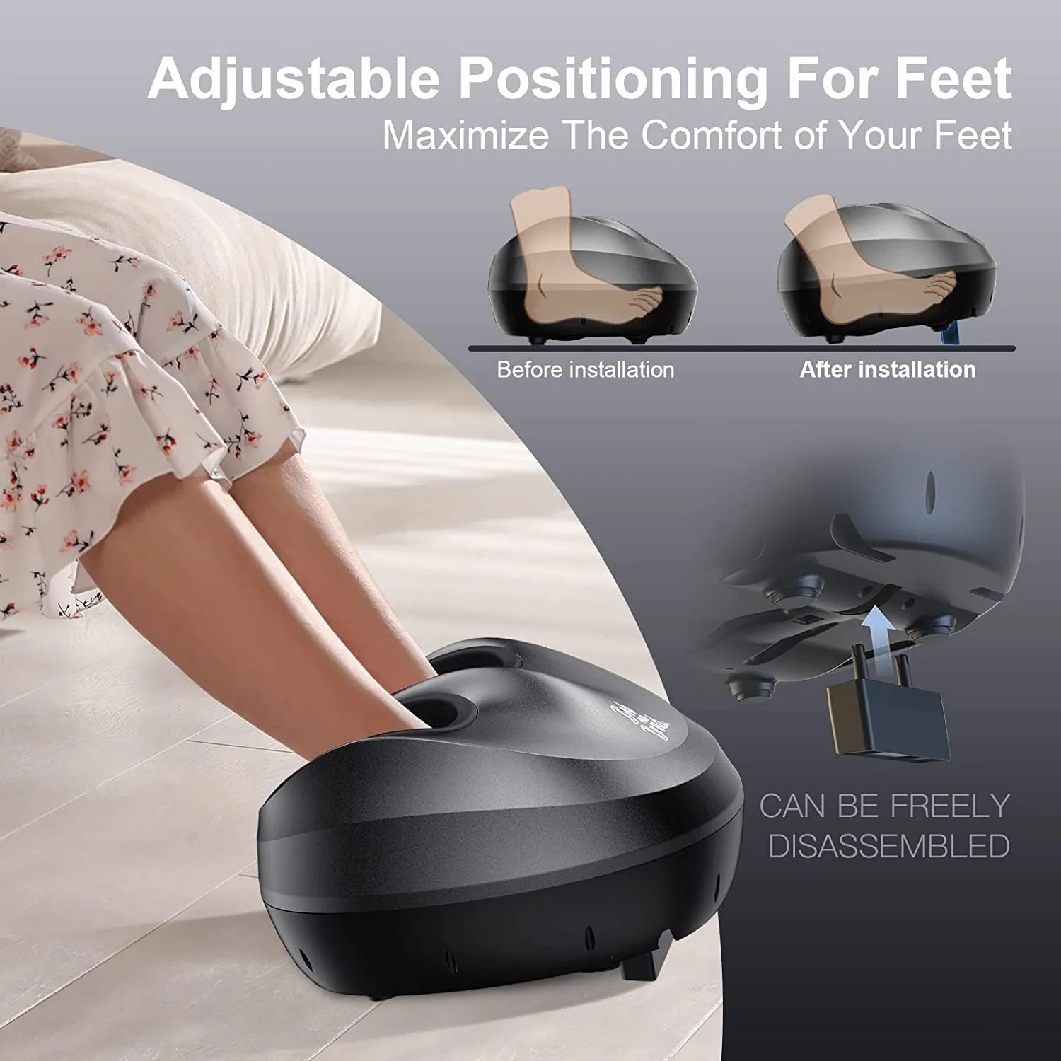 BOB AND BRAD 721 Foot Massager Machine with Heat and Remote (Open box)