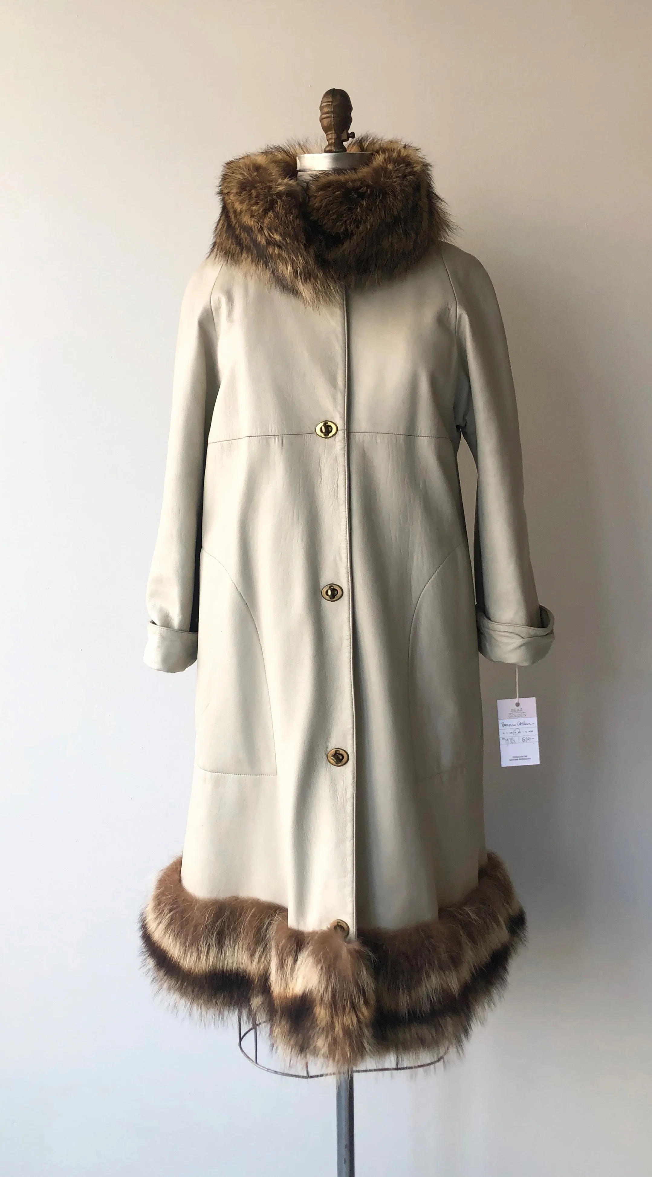 Bonnie Cashin Leather & Fur Coat