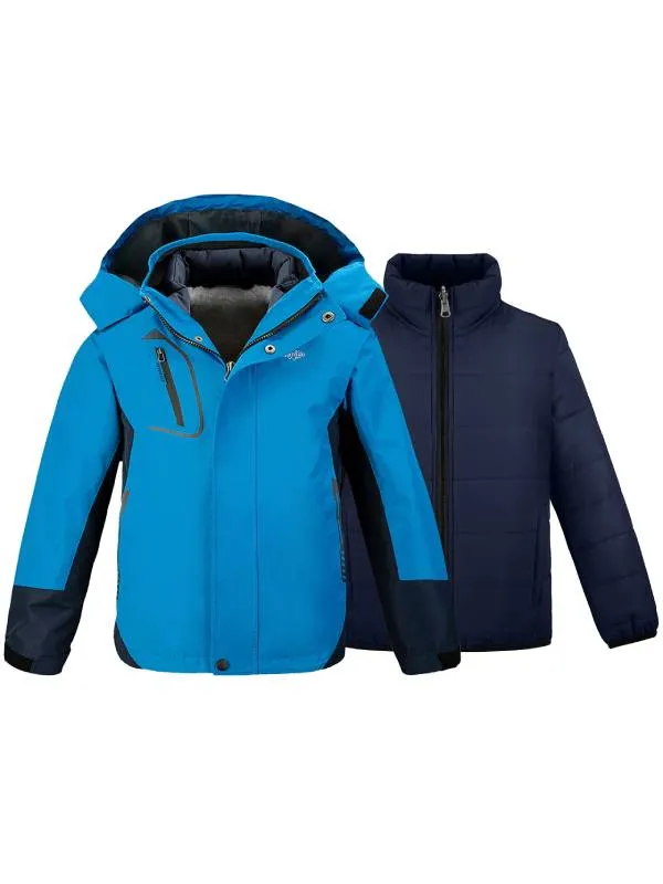 Boys Winter Warm Jacket 3 in 1 Ski Jacket