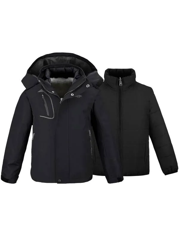 Boys Winter Warm Jacket 3 in 1 Ski Jacket