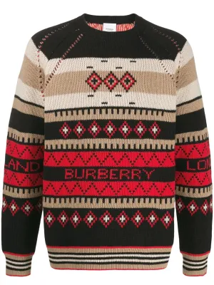 Burberry Instarsia Knit Jumper