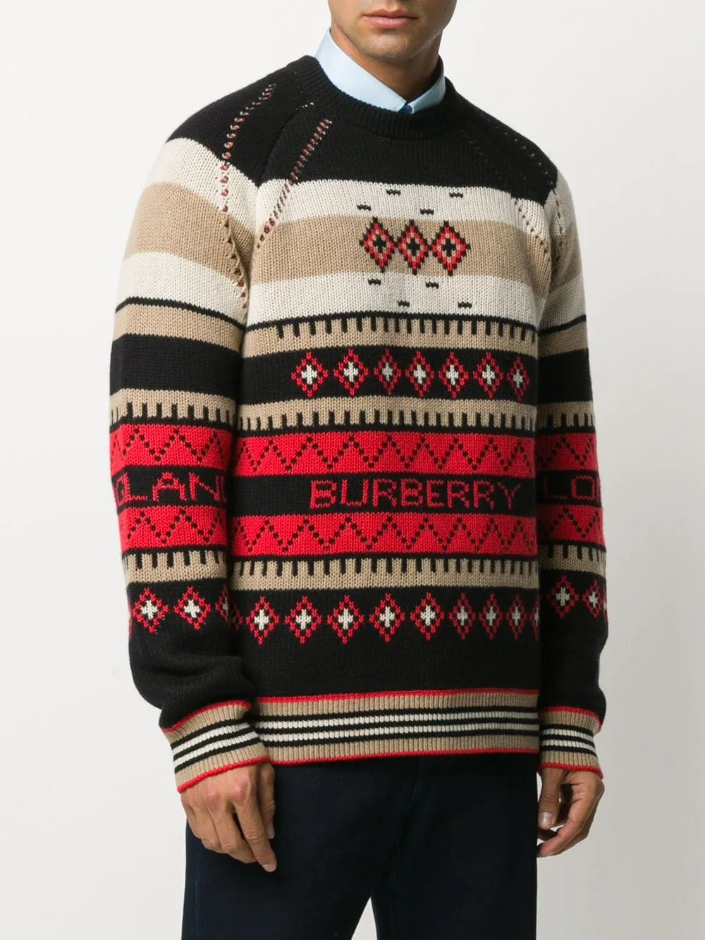 Burberry Instarsia Knit Jumper