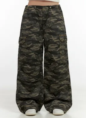 Camo Cargo Stitch Pants CN405