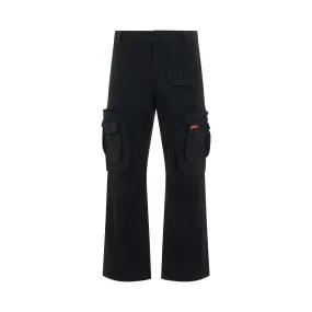 Canvas Cargo Pants in Black