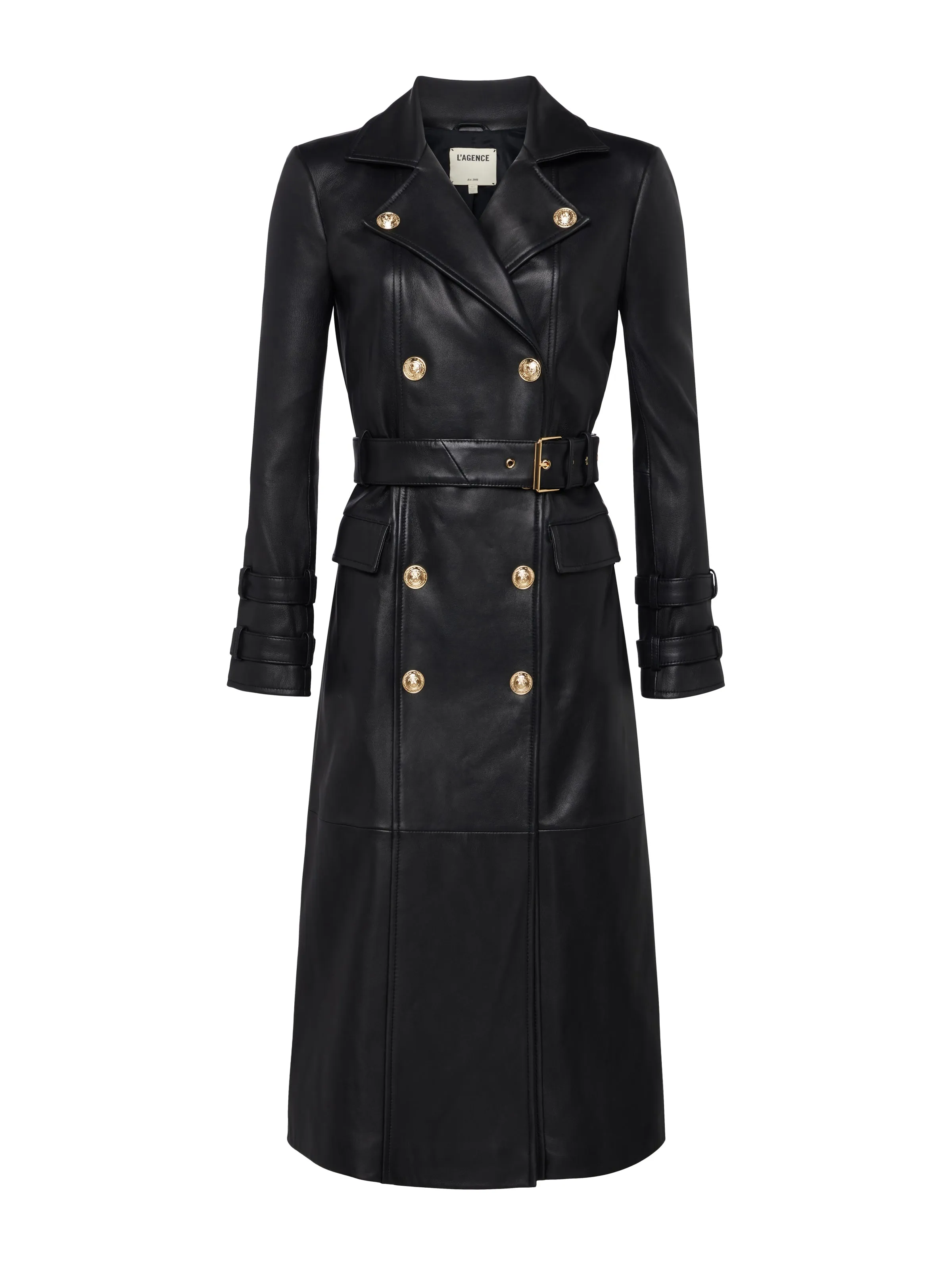 Celina Leather Trench Coat