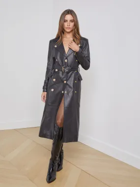 Celina Leather Trench Coat