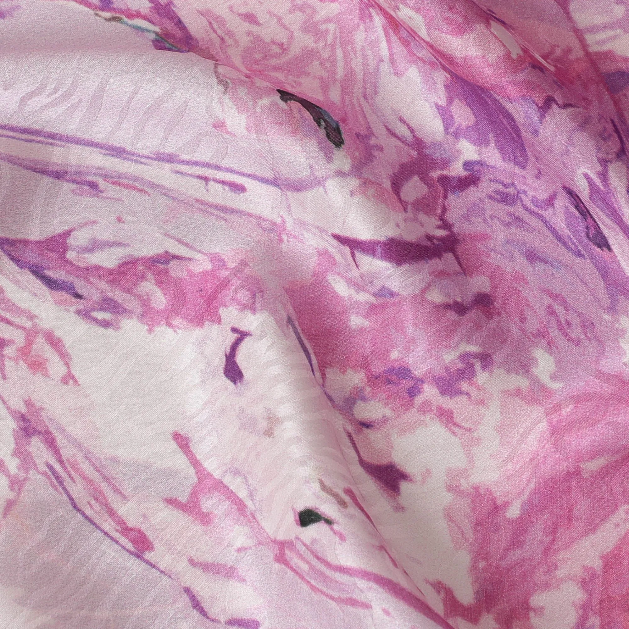 Cherry Blossom Dreams Pure Silk Satin Fabric, 110cm Wide - Buy Online-D18371