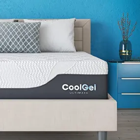 Classic Brands Cool Gel Chill Memory Foam 14-Inch Mattress with 2 Pillows |CertiPUR-US Certified |Bed-in-a-Box, King